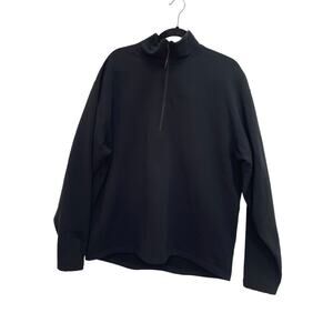Obermeyer Men's Fleece Size XXL Quarter Zip Sweater Black Made in Canada